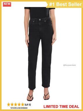 High-Rise Comfort Waist Slim Jeans Eco Stretch Denim Straight Leg